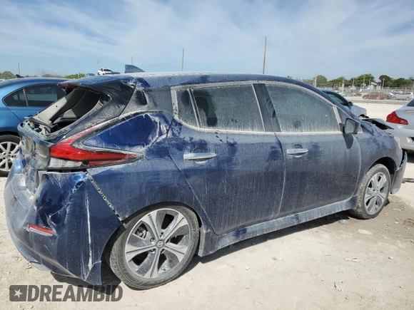 2021 Nissan LEAF SV Plus with VIN 1N4BZ1CV0MC556041, listed as a Copart auction lot 47408545 with 25,052 mi miles and Salvage title. Bid and sale history available at DreamBid. Image 3.