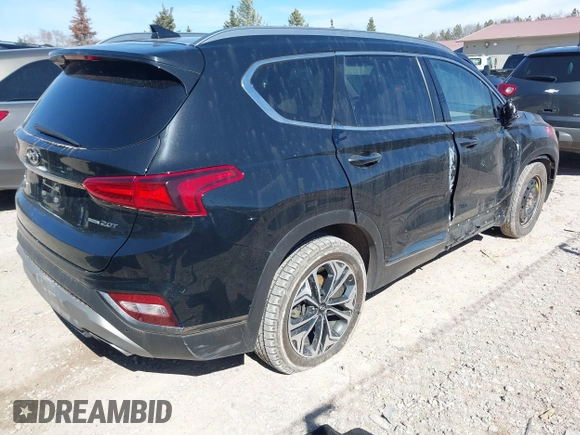 2019 Hyundai Santa Fe Ultimate with VIN 5NMS5CAA6KH075047, listed as a IAAI auction lot 41802407 with 119,063 mi miles and . Bid and sale history available at DreamBid. Image 4.