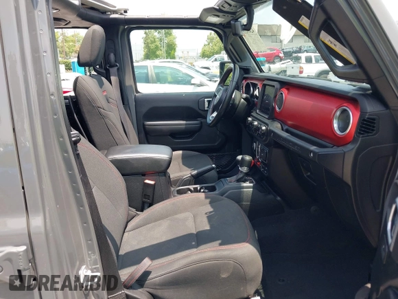 2020 Jeep Wrangler Unlimited Rubicon with VIN 1C4HJXFG3LW279636, listed as a IAAI auction lot 42430354 with 19,631 mi miles and . Bid and sale history available at DreamBid. Image 5.