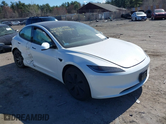 2025 Tesla Model 3 Long Range with VIN 5YJ3E1EA7SF923943, listed as a IAAI auction lot 42040876 with 1,547 mi miles and . Bid and sale history available at DreamBid. Image 1.