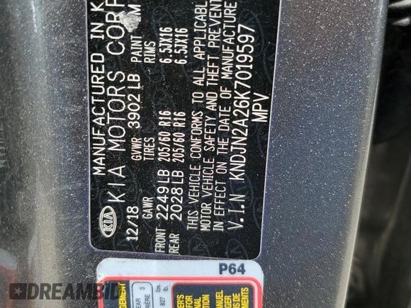 2019 Kia Soul z VIN KNDJN2A26K7019597, wystawiony jako Copart lot #56682805 z przebiegiem 88 739 mil mil oraz Szkoda całkowita • Salvage title. Historia ofert i sprzedaży dostępna na DreamBid. Obrazek 13.
