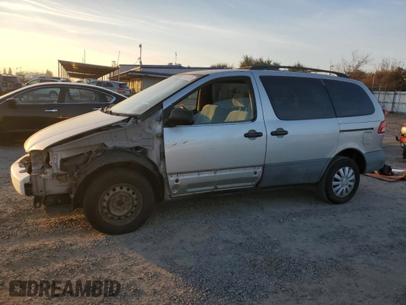 2002 Toyota Sienna LE with VIN 4T3ZF13C62U465091, listed as a Copart auction lot 84189124 with 191,181 mi miles and Salvage Title. Bid and sale history available at carsss.com. Image 1.