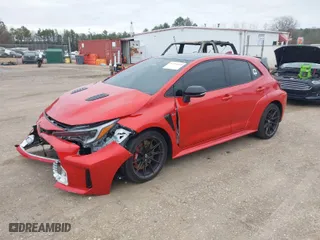 2024 Toyota GR Corolla Core with VIN JTNABAAE4RA012296, listed as a IAAI auction lot 41712668 with 7,009 mi miles. Bid and sale history available at carsss.com. Image 2.