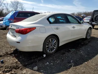 2017 Infiniti Q50 Red Sport 400 with VIN JN1FV7AR9HM870161, listed as a Copart auction lot 48852795 with 68,890 mi miles and Salvage title. Bid and sale history available at DreamBid. Image 3.