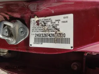 2002 Honda Civic EX with VIN 2HGES26742H561320, listed as a Copart auction lot 54975895 with 102,177 mi miles and Clean Title. Bid and sale history available at DreamBid. Image 12.