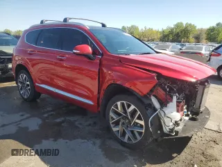 2023 Hyundai Santa Fe Calligraphy with VIN 5NMS5DALXPH529542, listed as a Copart auction lot 73350004 with 43,058 mi miles and Salvage Title. Bid and sale history available at carsss.com. Image 4.