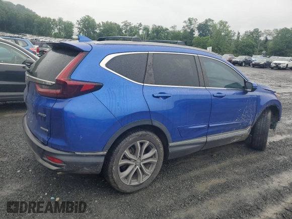 2020 Honda CR-V with VIN NY77082, listed as a Copart auction lot 61235655 with 52,250 mi miles and Salvage title. Bid and sale history available at DreamBid. Image 3.