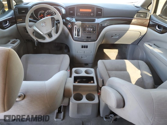 2014 Nissan Quest S with VIN JN8AE2KP1E9101597, listed as a Copart auction lot 46313225 with 104,410 mi miles and Salvage Title. Bid and sale history available at carsss.com. Image 8.