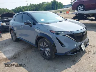 2024 Nissan ARIYA Evolve+ with VIN JN1DF0BB1RM735836, listed as a IAAI auction lot 42383807 with 23,870 mi miles and . Bid and sale history available at DreamBid. Image 1.