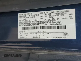 2020 Ford Transit Passenger XL with VIN 1FBVU4XG4LKB19039, listed as a Copart auction lot 60059294 with 102,994 mi miles and Salvage Title. Bid and sale history available at DreamBid. Image 15.