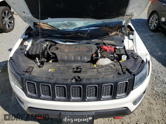 2020 Jeep Compass Trailhawk with VIN 3C4NJDDB9LT202929, listed as a Copart auction lot 74689854 with 87,343 mi miles and Salvage Title. Bid and sale history available at carsss.com. Image 13.
