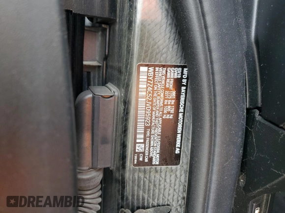 2018 BMW i3 with VIN WBY7Z4C52JVD95923, listed as a Copart auction lot 56426935 with Not provided miles and Salvage title. Bid and sale history available at DreamBid. Image 12.