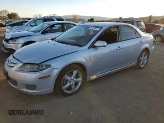 2007 Mazda 6 S Sport VE with VIN 1YVHP80D575M55871, listed as a Copart auction lot 84510974 with 106,165 mi miles and Salvage Title. Bid and sale history available at DreamBid. Image 1.