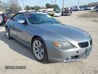 2007 BMW 6 Series 650i with VIN WBAEK13547CN82672, listed as a IAAI auction lot 40927402 with 183,197 mi miles. Bid and sale history available at carsss.com. Image 1.