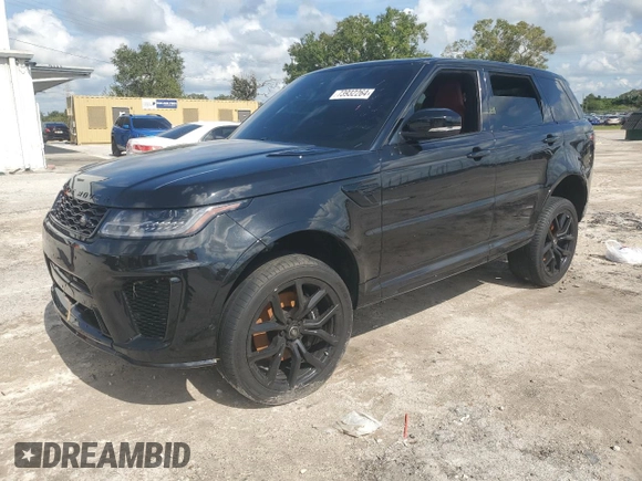 2020 Land Rover Range Rover Sport SVR z VIN SALWZ2RE5LA725837, wystawiony jako Copart lot #73932264 z przebiegiem Nie podano mil oraz Nie do naprawy • Non repairable. Historia ofert i sprzedaży dostępna na DreamBid. Obrazek 1.