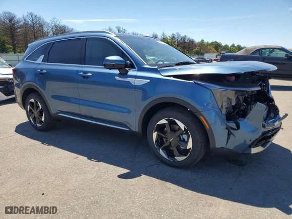 2025 Kia Sorento Hybrid SX Prestige with VIN KNDRKDJG7S5287444, listed as a Copart auction lot 60342434 with 654 mi miles and Salvage Title. Bid and sale history available at carsss.com. Image 4.