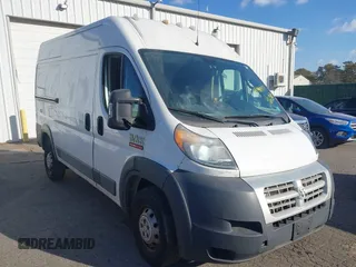 2017 Ram ProMaster Cargo with VIN 3C6TRVBG2HE549347, listed as a IAAI auction lot 41448697 with 160,927 mi miles. Bid and sale history available at carsss.com. Image 1.