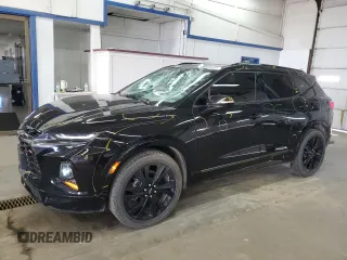 2021 Chevrolet Blazer RS z VIN 3GNKBKRS1MS522144, wystawiony jako Copart lot #50639635 z przebiegiem 43 593 mil mil oraz Szkoda całkowita • Salvage title. Historia ofert i sprzedaży dostępna na DreamBid. Obrazek 1.