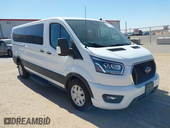 2023 Ford Transit Passenger XL with VIN 1FBAX2Y89PKA45043, listed as a IAAI auction lot 39253709 with 54,625 mi miles and . Bid and sale history available at DreamBid. Image 1.
