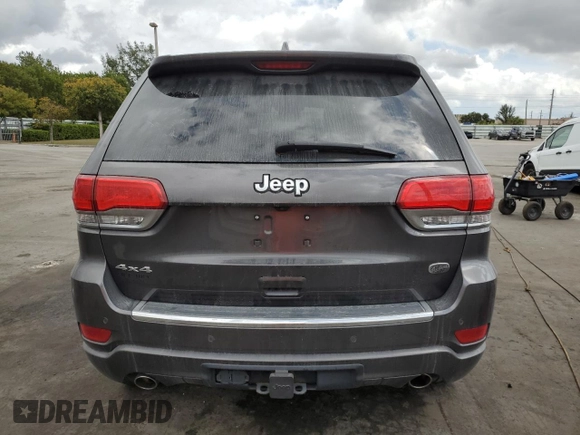 2017 Jeep Grand Cherokee Overland with VIN 1C4RJFCG4HC927741, listed as a Copart auction lot 45953695 with 68,834 mi miles and Salvage Title. Bid and sale history available at carsss.com. Image 6.