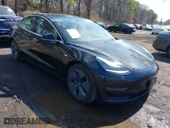 2020 Tesla Model 3 Long Range with VIN 5YJ3E1EB6LF600266, listed as a IAAI auction lot 41819374 with 28,406 mi miles. Bid and sale history available at carsss.com. Image 1.