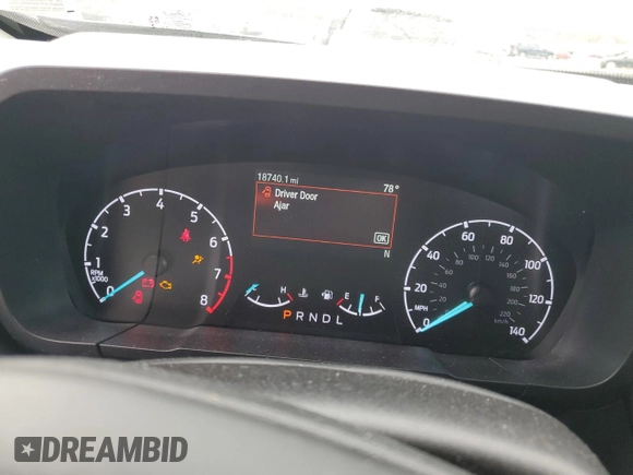 2022 Ford Maverick XL with VIN 3FTTW8E96NRA78291, listed as a Copart auction lot 50961575 with 18,740 mi miles and Salvage Title. Bid and sale history available at DreamBid. Image 9.