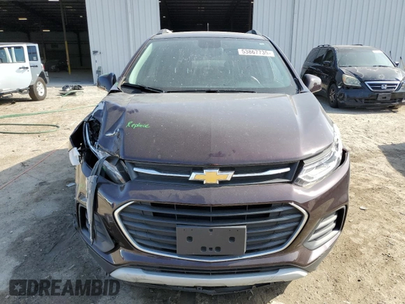 2020 Chevrolet Trax LT with VIN KL7CJLSB6LB342181, listed as a Copart auction lot 53867735 with Not provided miles and Salvage title. Bid and sale history available at DreamBid. Image 5.