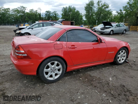2003 Mercedes-Benz SLK 230 Kompressor z VIN WDBKK49F93F277828, wystawiony jako Copart lot #58344925 z przebiegiem Nie podano mil oraz Czysty tytuł • Clean title. Historia ofert i sprzedaży dostępna na DreamBid. Obrazek 3.