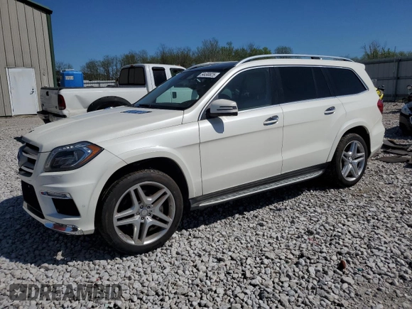 2015 Mercedes-Benz GL-Class GL 550 with VIN 4JGDF7DE9FA467835, listed as a Copart auction lot 54490825 with 0 mi miles and Salvage Title. Bid and sale history available at carsss.com. Image 1.