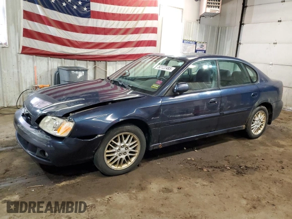 2004 Subaru Legacy Sedan (Natl) L with VIN 4S3BE625047202999, listed as a Copart auction lot 50122485 with 186,584 mi miles and Salvage Title. Bid and sale history available at carsss.com. Image 1.