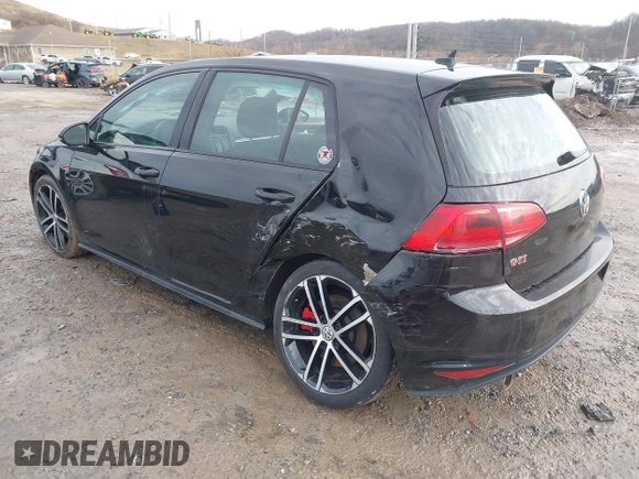 2017 Volkswagen Golf GTI S with VIN 3VW547AU5HM065033, listed as a IAAI auction lot 41461817 with 114,879 mi miles. Bid and sale history available at carsss.com. Image 3.