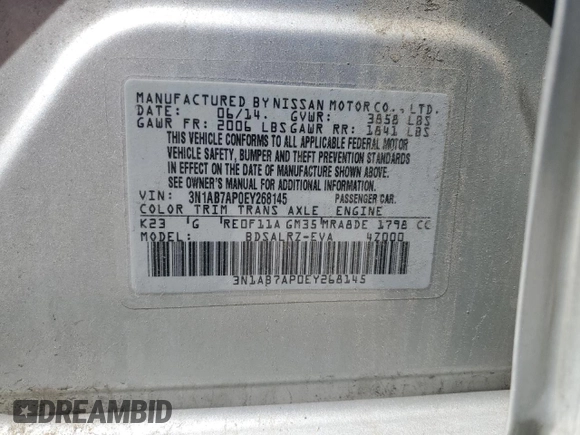 2014 Nissan Sentra S with VIN 3N1AB7AP0EY268145, listed as a Copart auction lot 54602225 with 173,608 mi miles and Clean Title. Bid and sale history available at DreamBid. Image 12.
