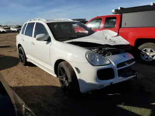 2006 Porsche Cayenne Turbo with VIN WP1AC29P36LA91133, listed as a Copart auction lot 77378314 with 141,350 mi miles and Salvage Title. Bid and sale history available at carsss.com. Image 4.