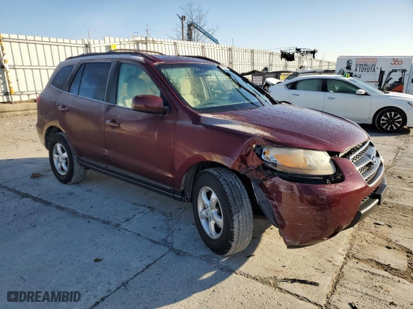 2007 Hyundai Santa Fe GLS with VIN 5NMSG13D47H007634, listed as a Copart auction lot 50028665 with 135,793 mi miles and Salvage Title. Bid and sale history available at carsss.com. Image 4.