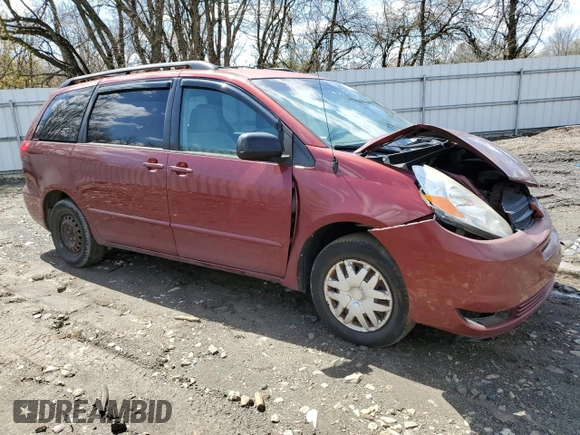 2004 Toyota Sienna CE with VIN 5TDZA23C94S150665, listed as a Copart auction lot 52104935 with 209,099 mi miles and Salvage Title. Bid and sale history available at DreamBid. Image 4.