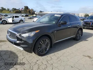 2017 Infiniti QX70 z VIN JN8CS1MW7HM411691, wystawiony jako Copart lot #54204065 z przebiegiem 105 885 mil mil oraz Szkody całkowita. Historia ofert i sprzedaży dostępna na DreamBid. Obrazek 1.