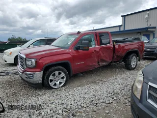 2018 GMC Sierra 1500 SLE z VIN 1GTV2MEC1JZ363477, wystawiony jako Copart lot #57600225 z przebiegiem 50 007 mil mil oraz Czysty tytuł • Clean title. Historia ofert i sprzedaży dostępna na DreamBid. Obrazek 1.