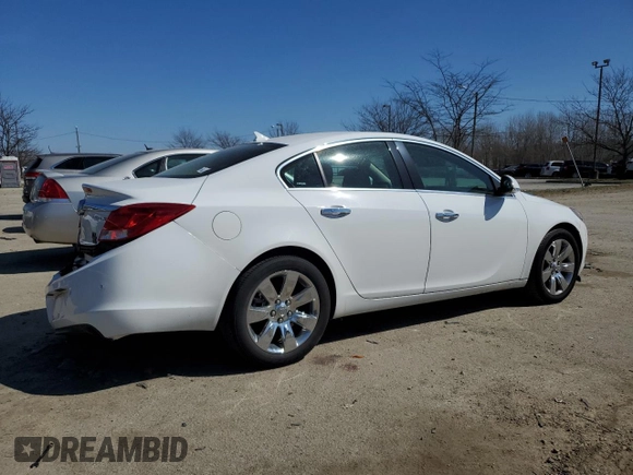 2013 Buick Regal Turbo Premium 2 with VIN 2G4GT5GV6D9192679, listed as a Copart auction lot 48308015 with 96,778 mi miles and Salvage Title. Bid and sale history available at carsss.com. Image 3.