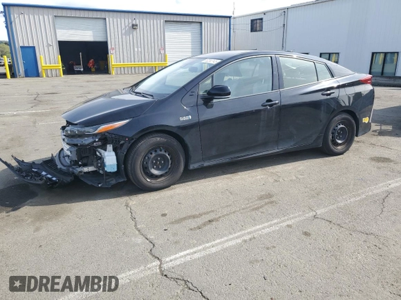2020 Toyota Prius Prime LE with VIN JTDKARFP4L3144801, listed as a Copart auction lot 52203145 with 27,469 mi miles and Salvage Title. Bid and sale history available at carsss.com. Image 1.