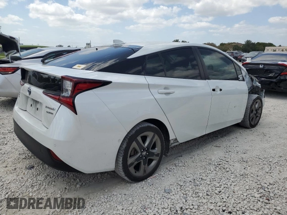 2022 Toyota Prius L Eco with VIN JTDKAMFU6N3161241, listed as a Copart auction lot 54227465 with 89,929 mi miles and Non Repairable. Bid and sale history available at DreamBid. Image 3.