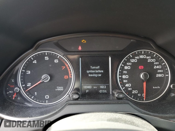 2014 Audi Q5 Progressiv with VIN WA1LFCFP0EA091641, listed as a Copart auction lot 64842565 with 103,483 mi miles and Salvage title. Bid and sale history available at DreamBid. Image 9.