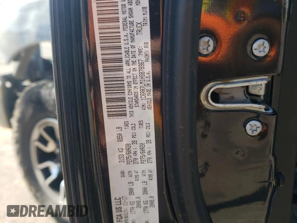 2017 Ram 1500 Big Horn with VIN 1C6RR7LM1HS878967, listed as a Copart auction lot 53470655 with Not provided miles and Non repairable. Bid and sale history available at DreamBid. Image 12.