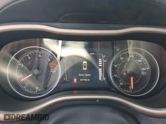 2016 Jeep Cherokee 75th Anniversary with VIN 1C4PJLCB4GW195585, listed as a Copart auction lot 52948195 with 167,743 mi miles and Clean Title. Bid and sale history available at carsss.com. Image 9.