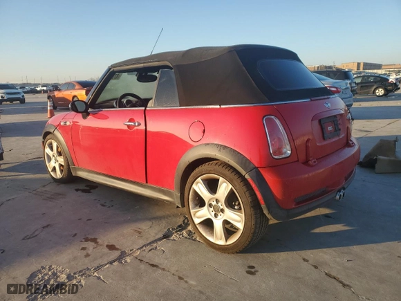 2008 MINI Cooper Convertible S with VIN WMWRH33538TL97428, listed as a Copart auction lot 87307084 with 0 mi miles and Clean Title. Bid and sale history available at carsss.com. Image 2.
