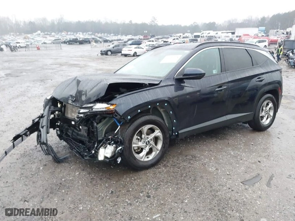 2024 Hyundai Tucson SEL with VIN KM8JB3DE0RU349277, listed as a IAAI auction lot 41411928 with 13,925 mi miles. Bid and sale history available at carsss.com. Image 2.