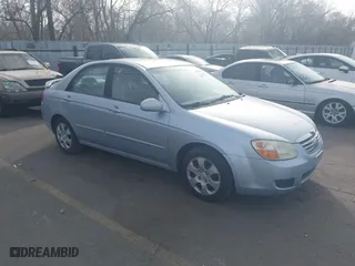 2007 Kia Spectra EX with VIN KNAFE121475449912, listed as a IAAI auction lot 41891650 with 117,190 mi miles. Bid and sale history available at carsss.com. Image 1.