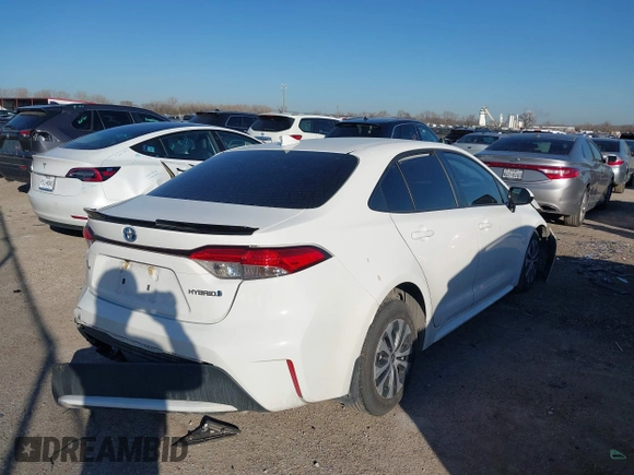 2022 Toyota Corolla Hybrid LE with VIN JTDEAMDE1NJ037740, listed as a IAAI auction lot 41482375 with 1 mi miles. Bid and sale history available at carsss.com. Image 4.