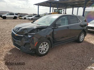 2022 Chevrolet Equinox LT with VIN 3GNAXKEV3NL113961, listed as a Copart auction lot 50740045 with 49,555 mi miles and Salvage Title. Bid and sale history available at DreamBid. Image 1.