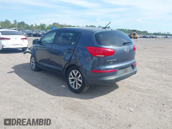 2015 Kia Sportage LX with VIN KNDPB3AC9F7757711, listed as a IAAI auction lot 41759749 with 179,111 mi miles and . Bid and sale history available at DreamBid. Image 3.