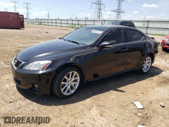2012 Lexus IS 250 with VIN JTHBF5C25C5180261, listed as a Copart auction lot 62020035 with 157,465 mi miles and Salvage title. Bid and sale history available at DreamBid. Image 1.
